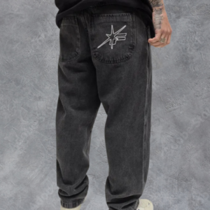 Calça Big Jeans Fire Reta Premium Cyber Essence (Estonada)