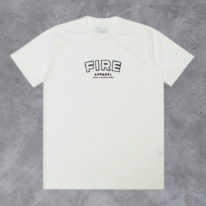 Camiseta Básica Fire College Sans Serif (Offwhite)