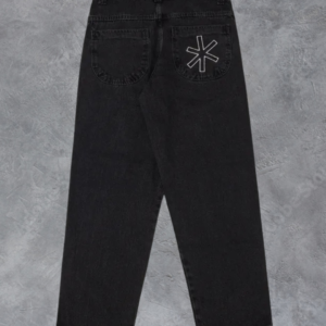 Calça Big Jeans Fire Reta Premium Star Lettering (Black Jeans) - Imagem 4